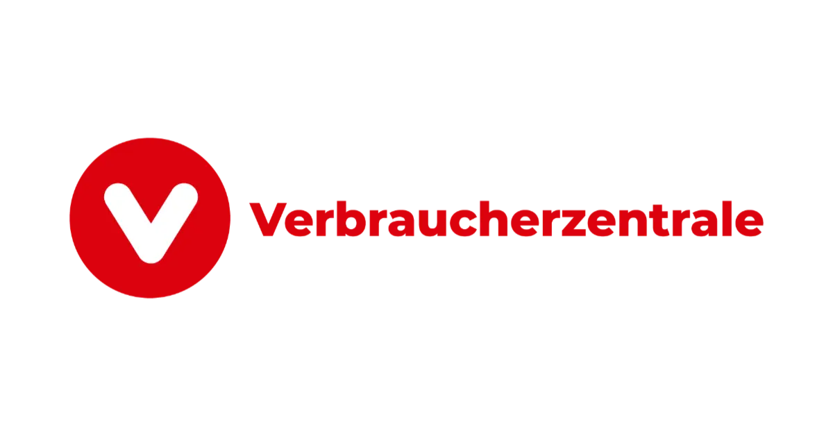 Logo der Verbraucherzentrale auf gelbem Hintergrund.
